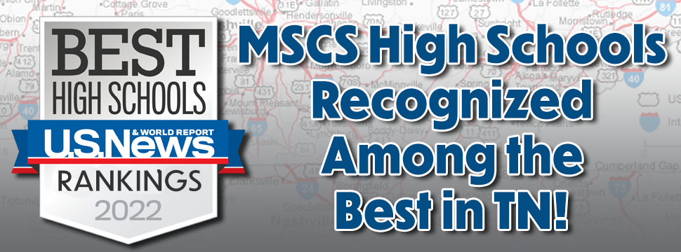 MSCS High Schools Ranked Among the Top in Tennessee for 2022 banner